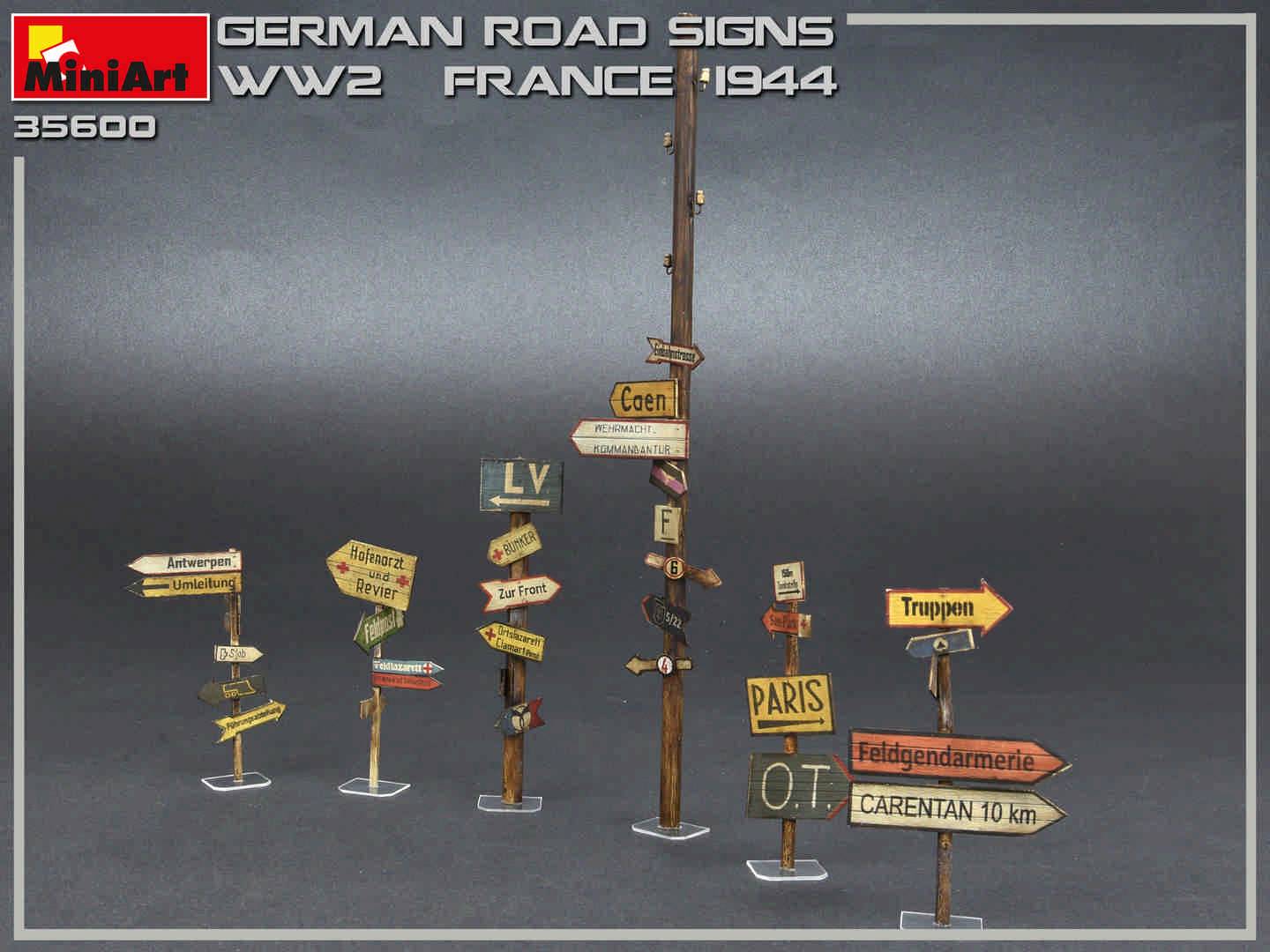 GERMAN ROAD SIGNS WW2 (FRANCE 1944) – Image 3