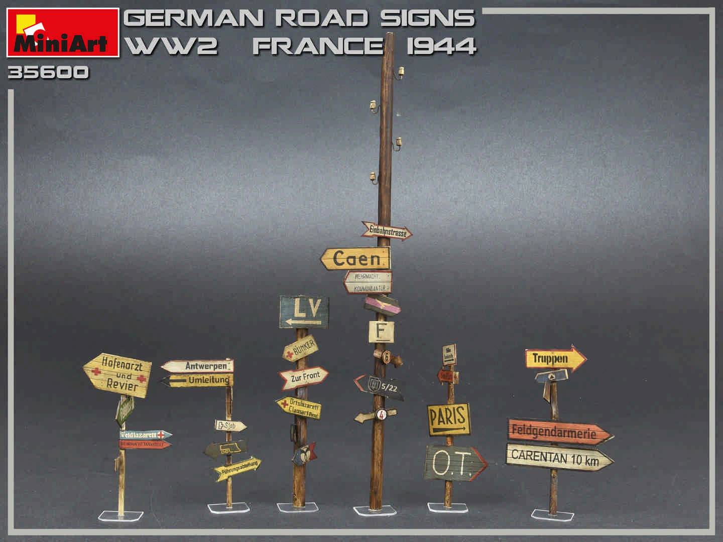 GERMAN ROAD SIGNS WW2 (FRANCE 1944) – Image 4