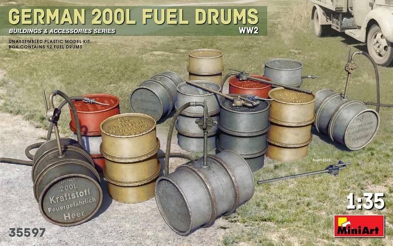 GERMAN 200L FUEL DRUMS WW2