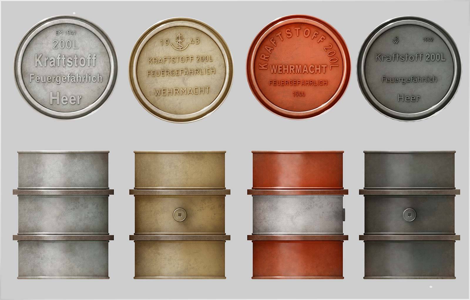 GERMAN 200L FUEL DRUMS WW2 – Image 6