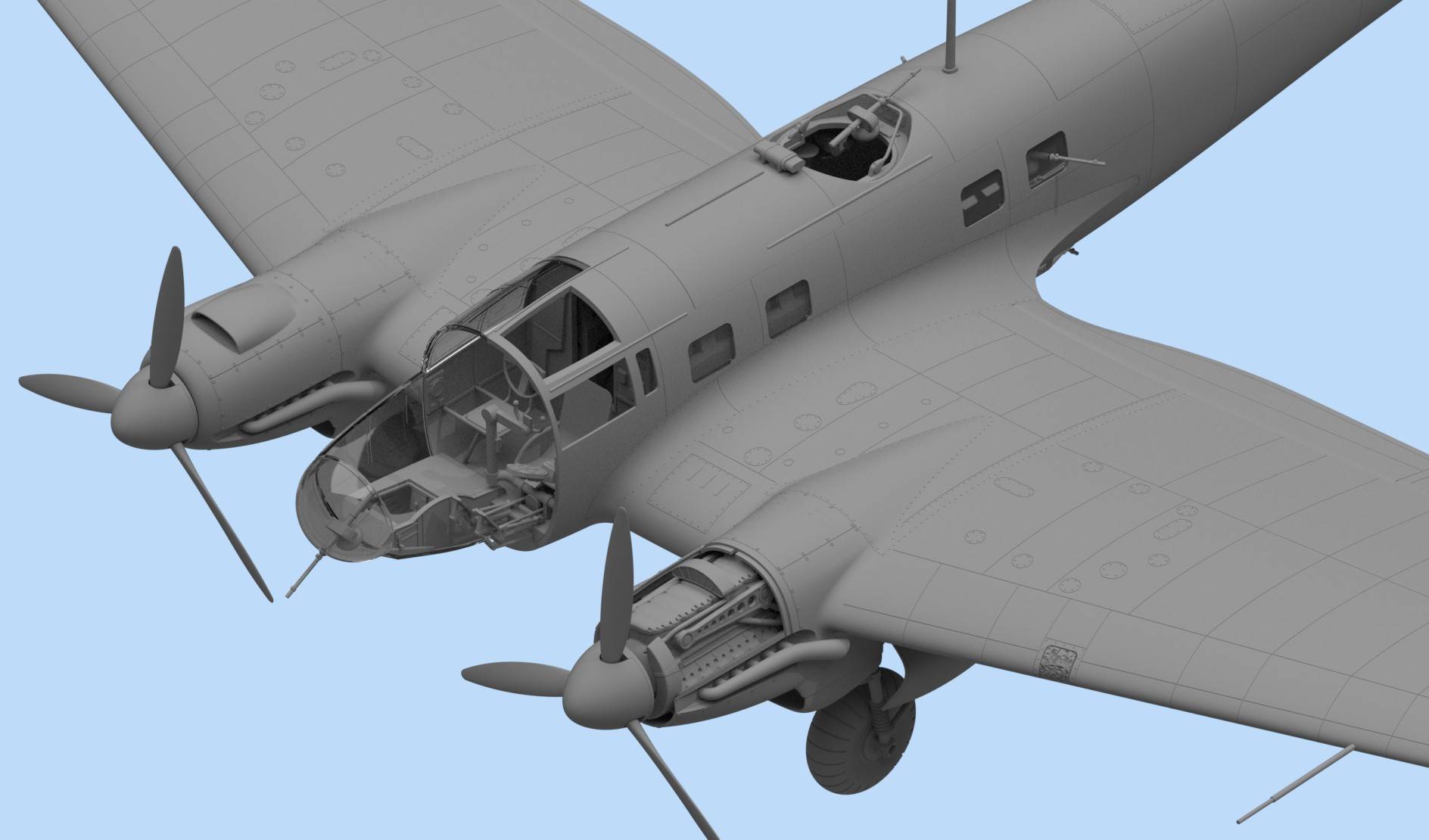 He 111H-3 WWII German Bomber – Image 6