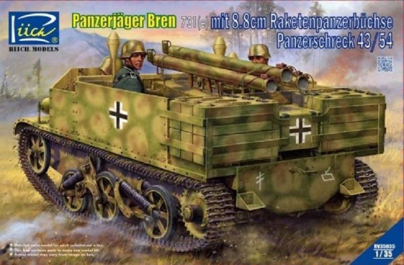 Panzerjäger Bren 731(e)mit 8,8cm Raketen -panzerbüchse Panzerschreck 43/54
