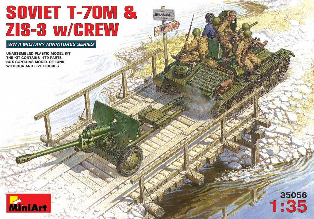 SOVIET T-70M & ZIS-3 w/CREW