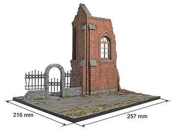 DIORAMA w/RUINED CHURCH – Image 3