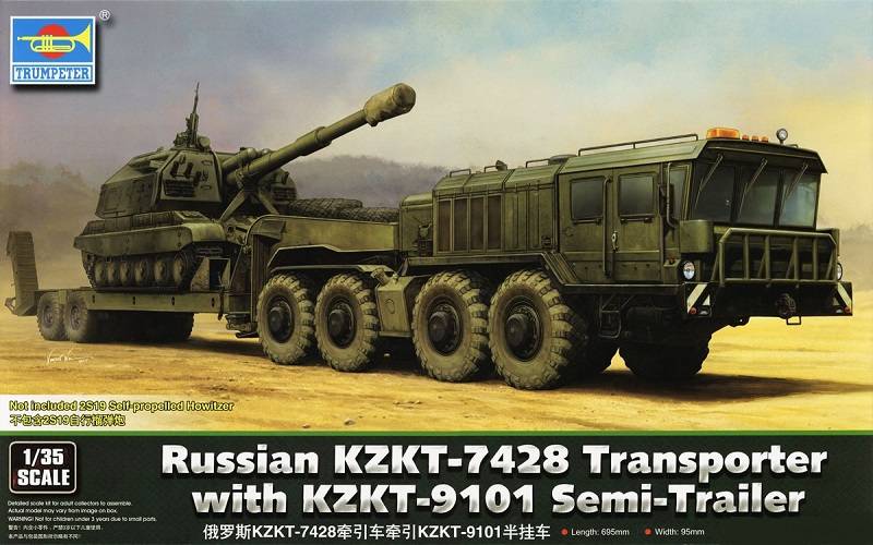 Russian KZKT-7428 Transporter with KZKT-9101 Semi-Trailer