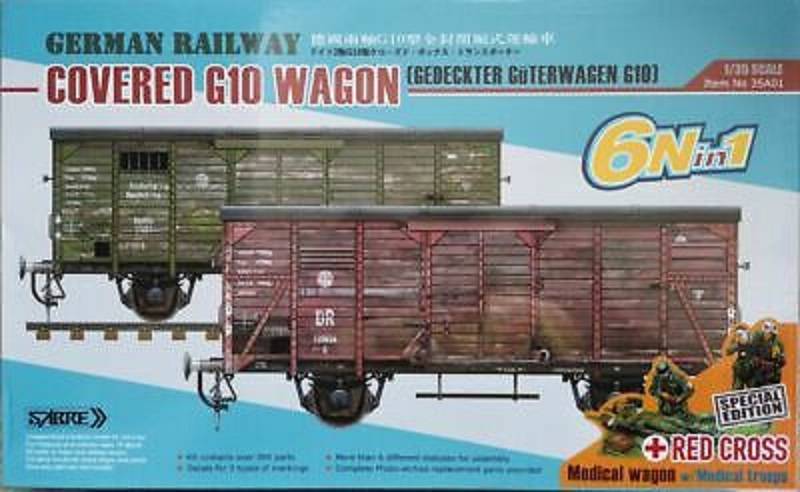 GERMAN RAILWAY COVERED G10 WAGON- RED CROSS Special Edition
