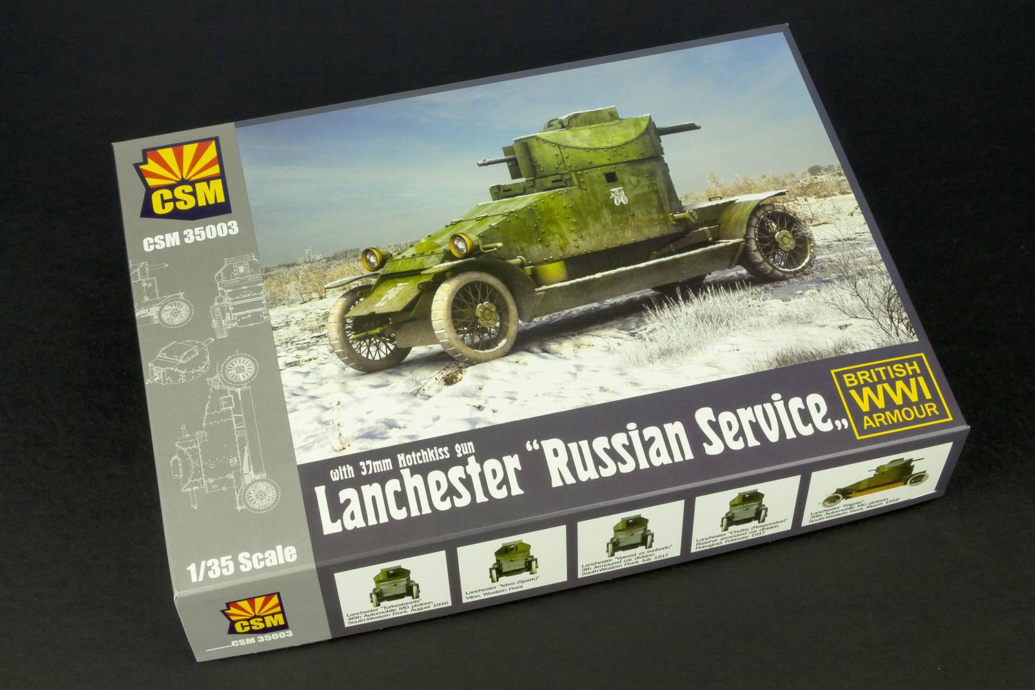 Lanchester Russian Service with 37mm Hotchkiss gun – Image 2