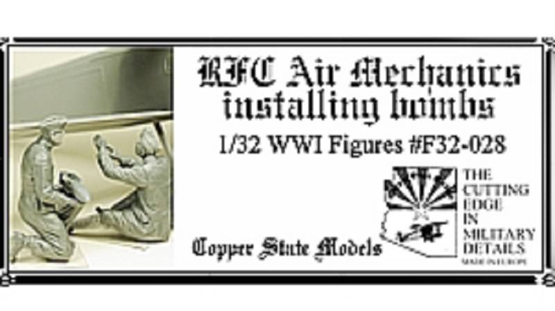 RFC Air Mechanics installing the bombs