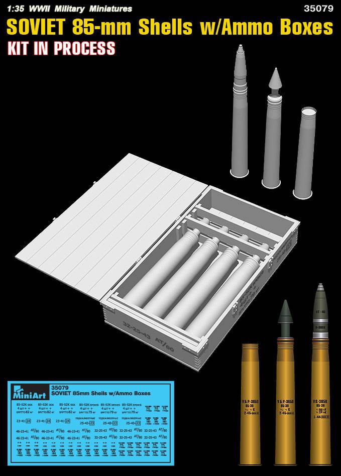 SOVIET 85-mm SHELLS w/AMMO BOXES – Image 4