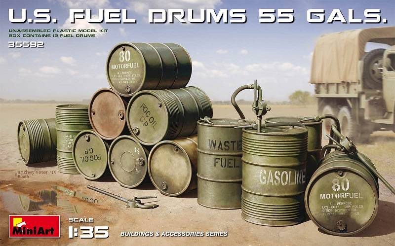 U.S. FUEL DRUMS 55 GALS.