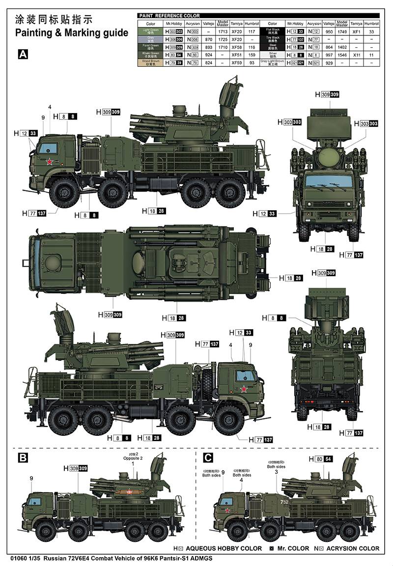 Russian 72V6E4 Combat Vehicle of 96K6 Pantsir -S1 ADMGS – Image 3