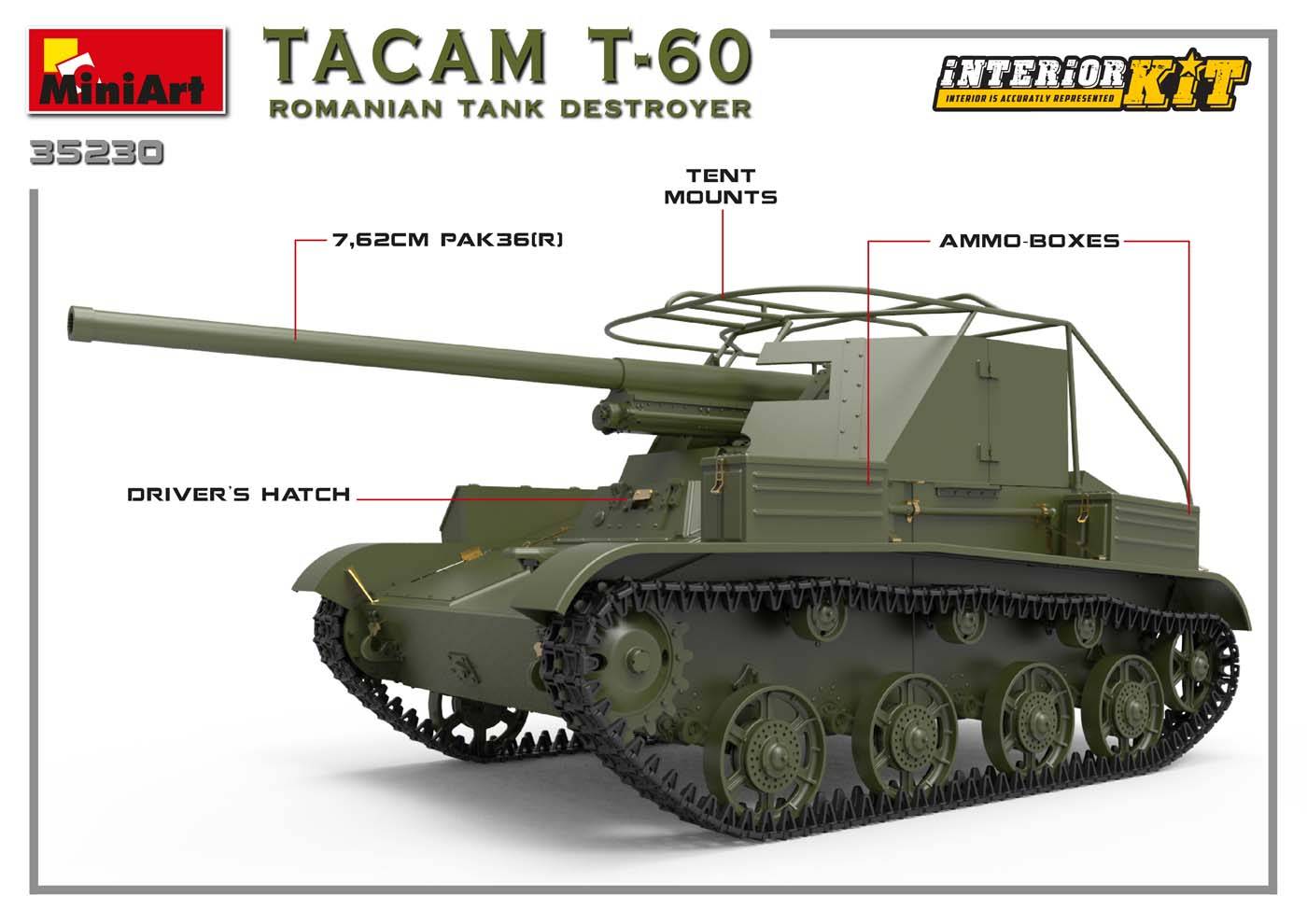 TACAM T-60 ROMANIAN TANK DESTROYER. INTERIOR KIT – Image 13