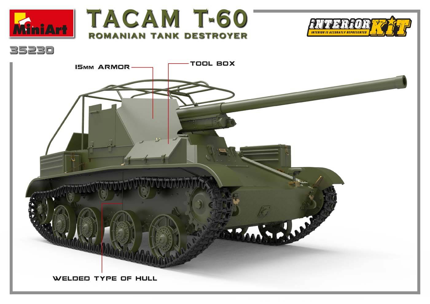 TACAM T-60 ROMANIAN TANK DESTROYER. INTERIOR KIT – Image 14