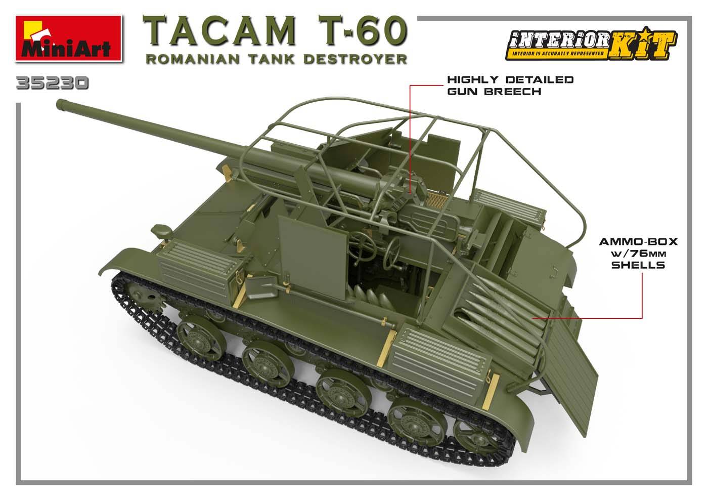 TACAM T-60 ROMANIAN TANK DESTROYER. INTERIOR KIT – Image 16