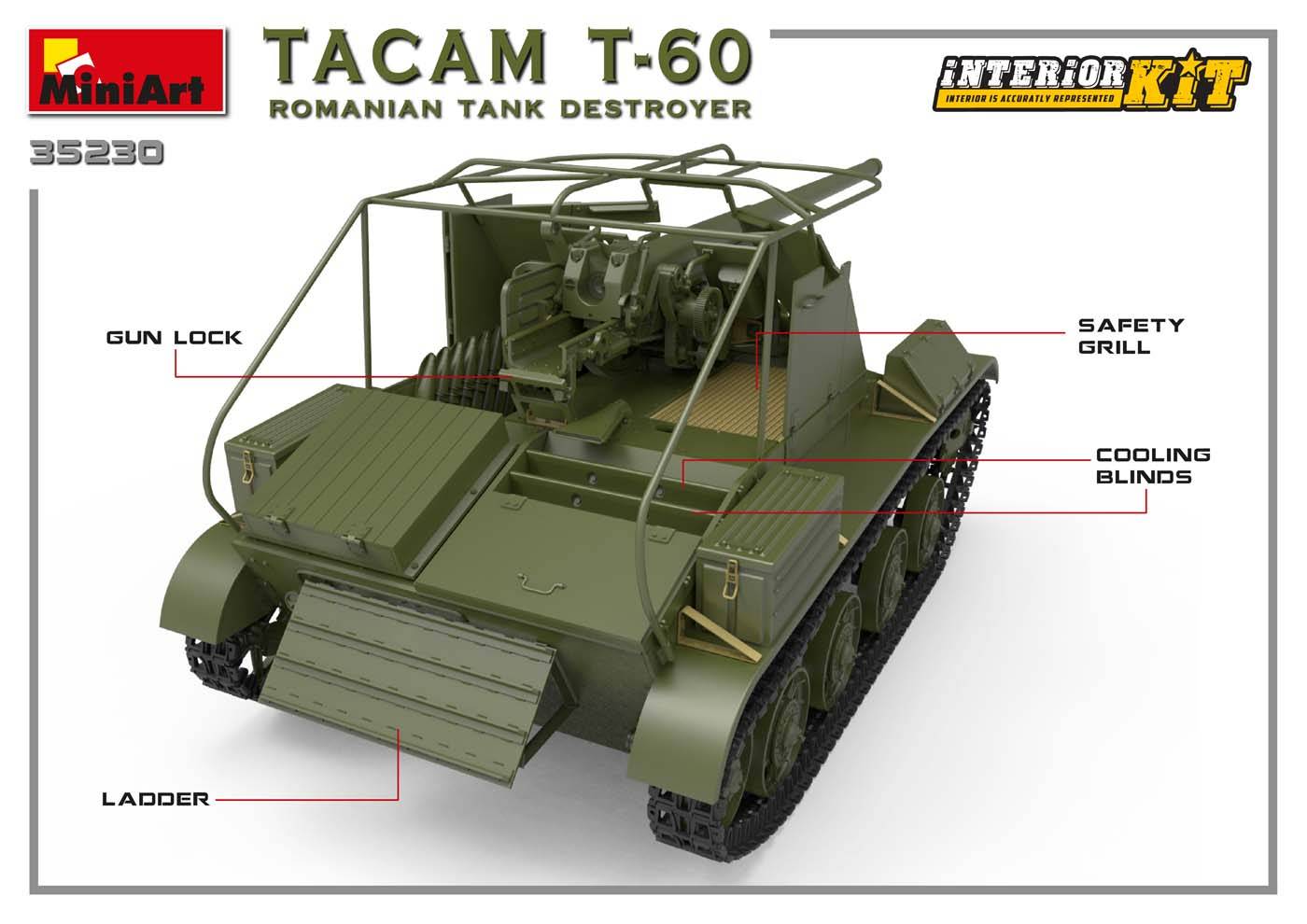 TACAM T-60 ROMANIAN TANK DESTROYER. INTERIOR KIT – Image 17
