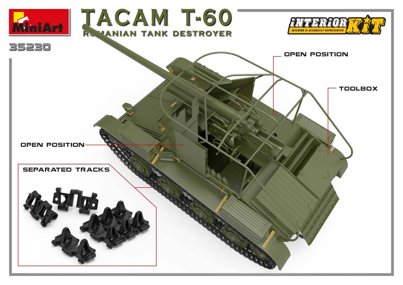 TACAM T-60 ROMANIAN TANK DESTROYER. INTERIOR KIT – Image 18