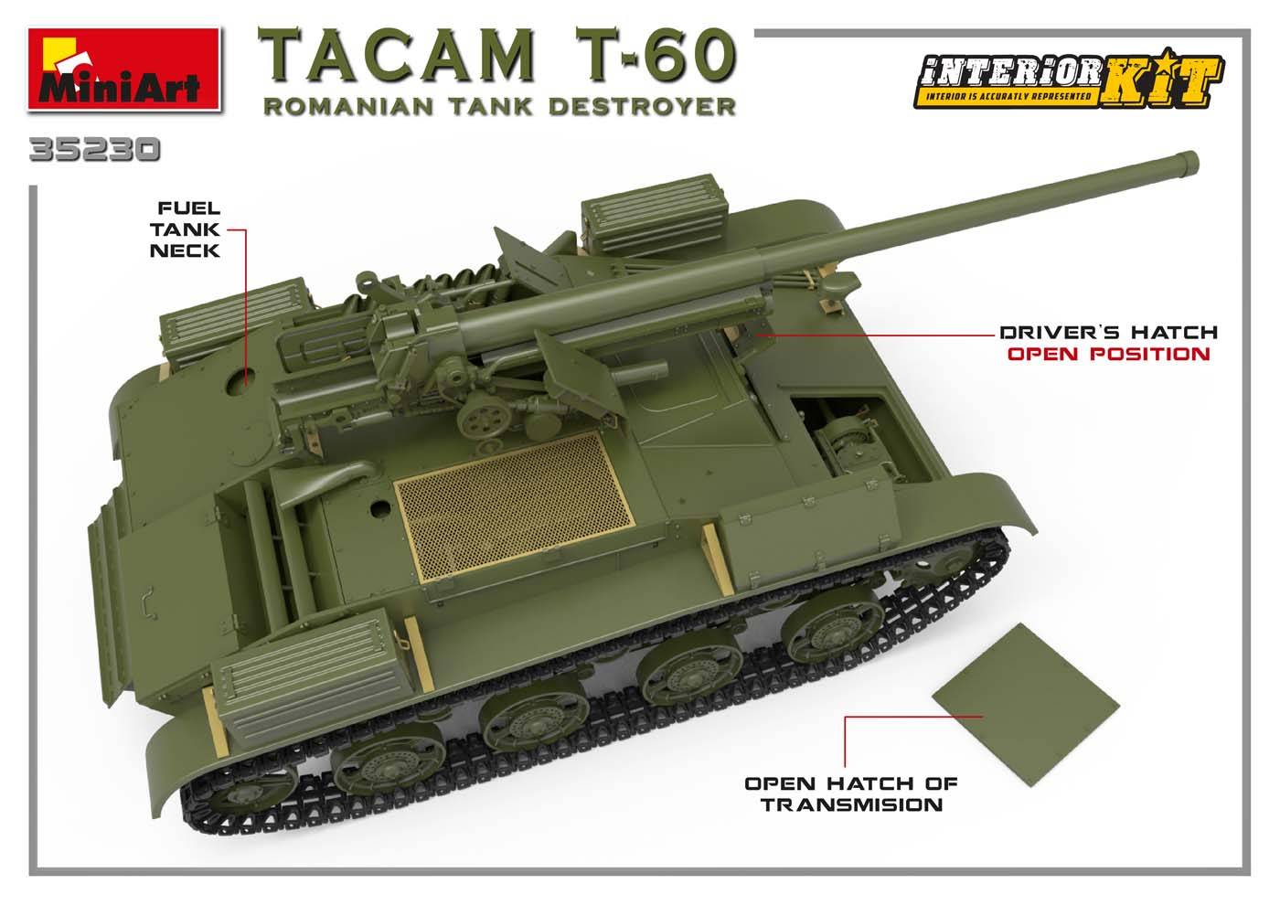 TACAM T-60 ROMANIAN TANK DESTROYER. INTERIOR KIT – Image 19