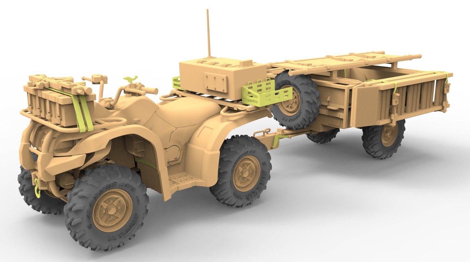 British Army ATV Quad Bike and Trailer w/Soldier – Image 7