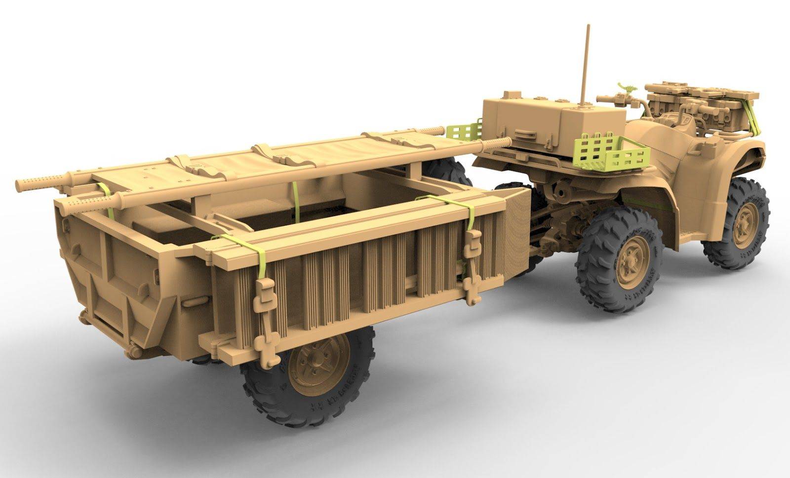 British Army ATV Quad Bike and Trailer w/Soldier – Image 8