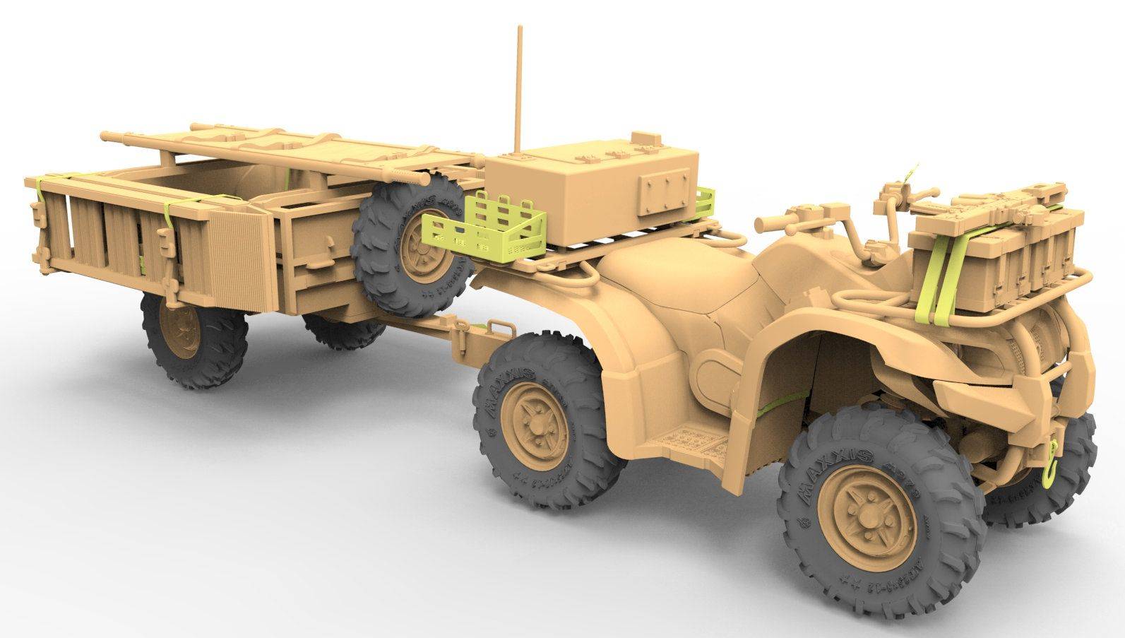 British Army ATV Quad Bike and Trailer w/Soldier – Image 9