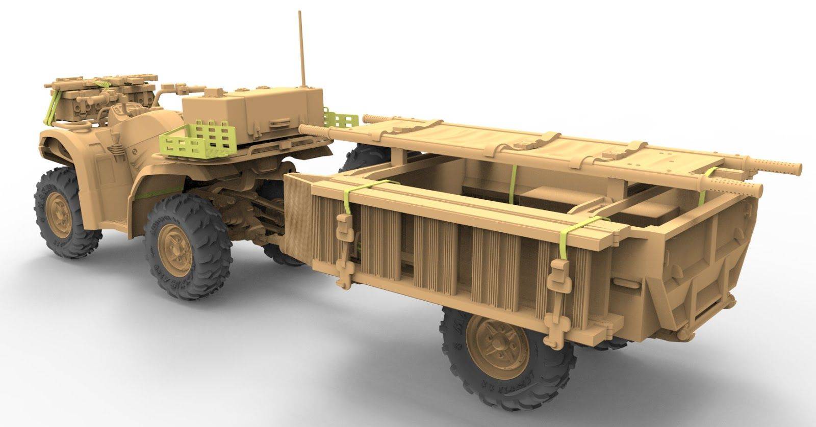 British Army ATV Quad Bike and Trailer w/Soldier – Image 10