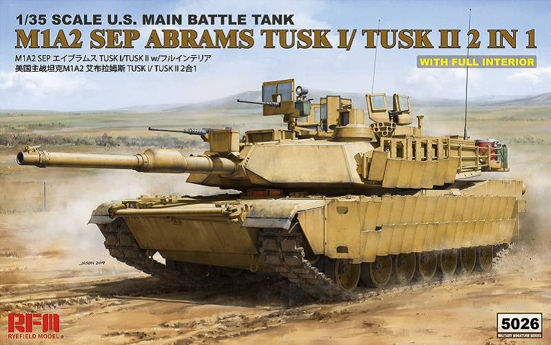 U.S. Main Battle Tank M1A2 SEP ABRAMS TUSK I/TUSK II 2 IN 1