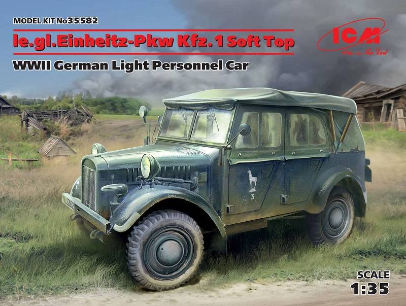 le.gl.Einheitz-Pkw Kfz.1 Soft Top WWII German Light Personnel Car