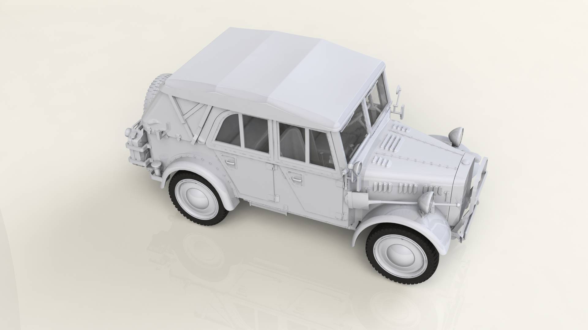 le.gl.Einheitz-Pkw Kfz.1 Soft Top WWII German Light Personnel Car – Image 2