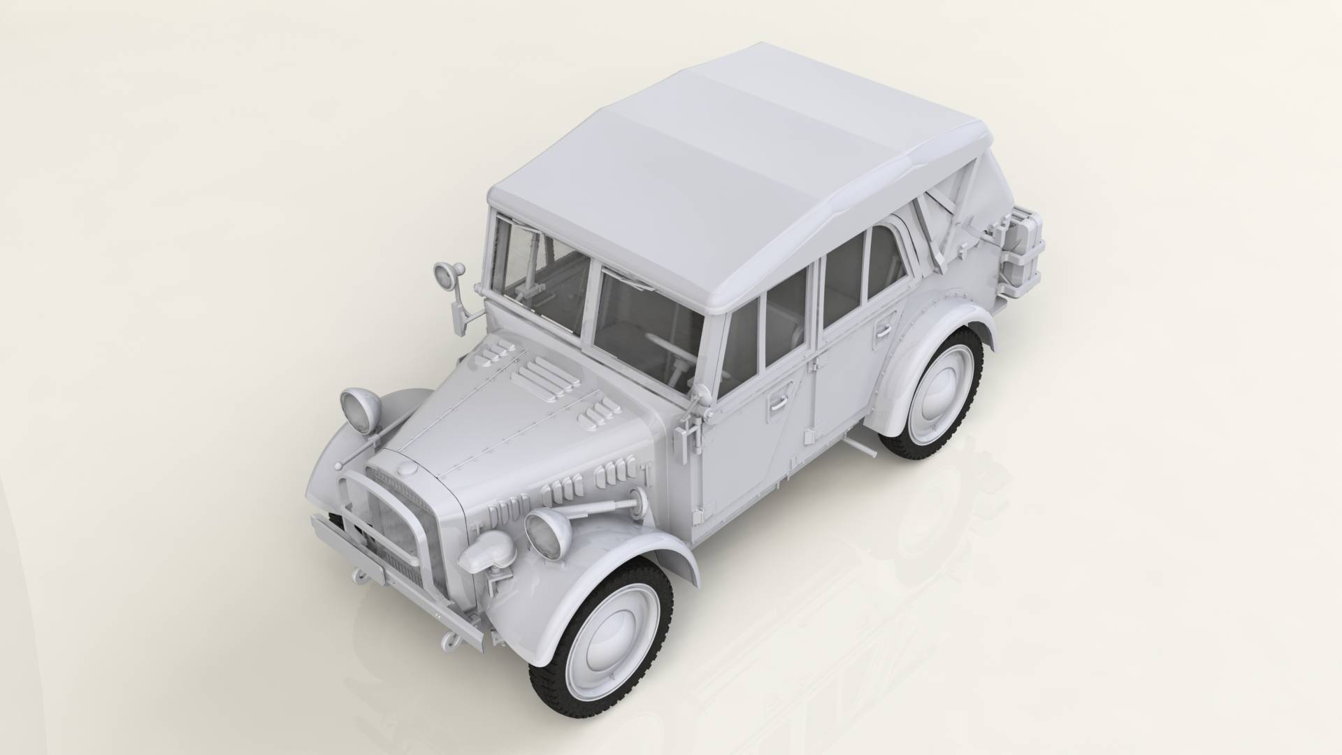 le.gl.Einheitz-Pkw Kfz.1 Soft Top WWII German Light Personnel Car – Image 3