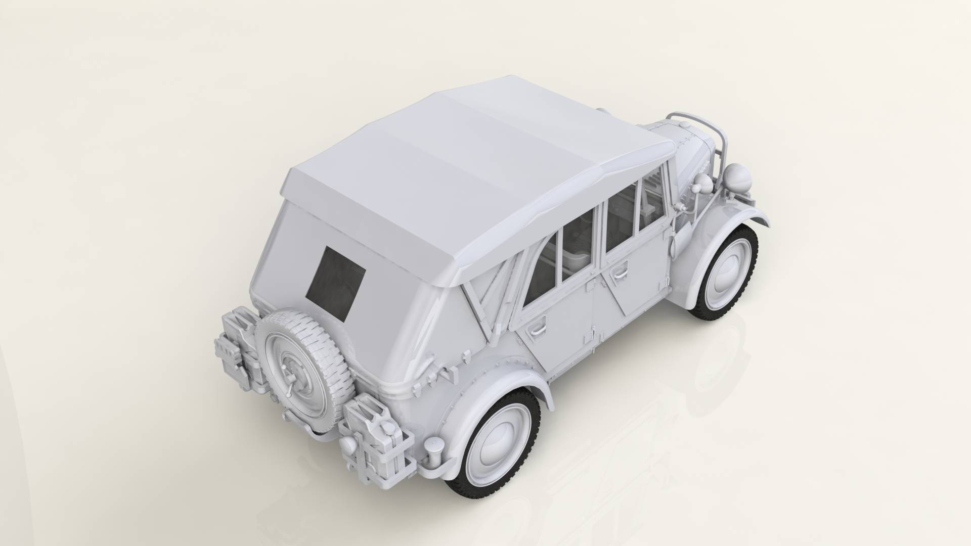 le.gl.Einheitz-Pkw Kfz.1 Soft Top WWII German Light Personnel Car – Image 4