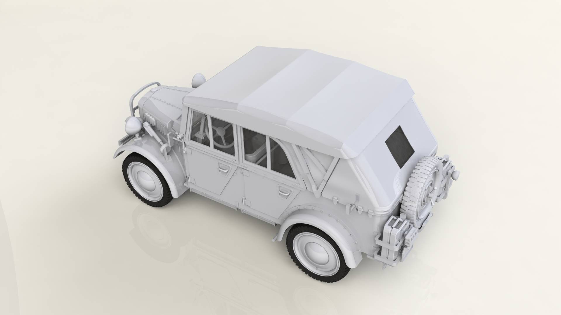 le.gl.Einheitz-Pkw Kfz.1 Soft Top WWII German Light Personnel Car – Image 5