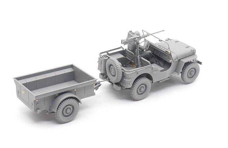 Camion utilitaire de 1/4 tonne de l'armée américaine avec remorque utilitaire de 1/4 tonne et figurine MP – Image 8