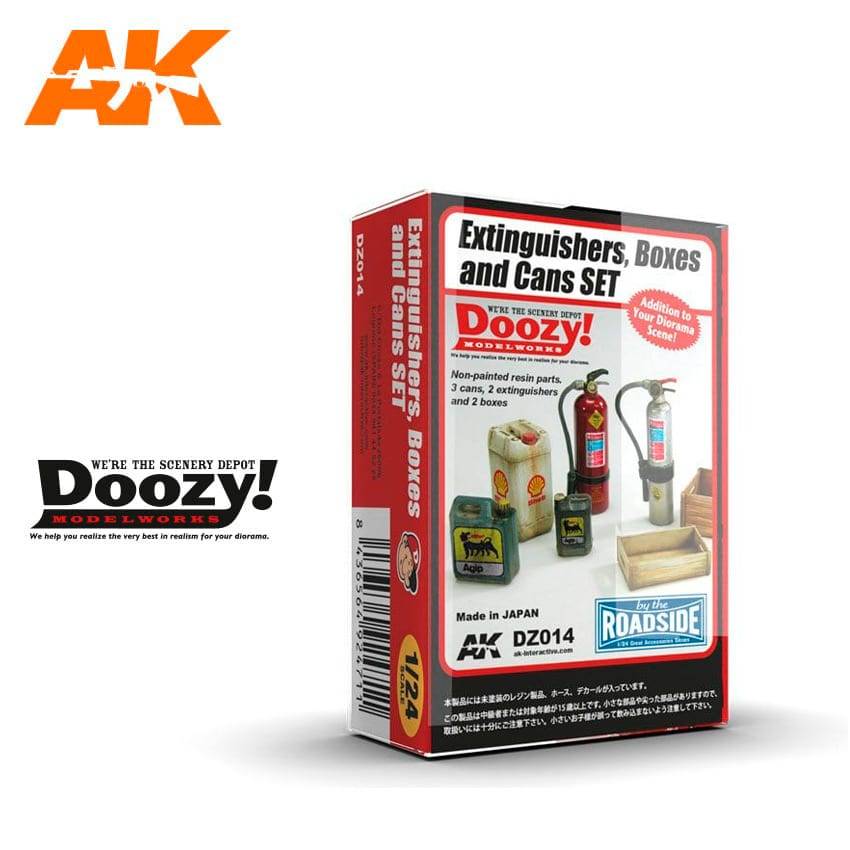 EXTINGUISHERS, BOXES AND CANS SET