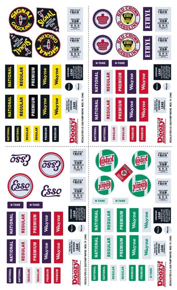 DECALS FOR ROUTE 66 GAS PUMP (COLOR DECALS) – Image 2