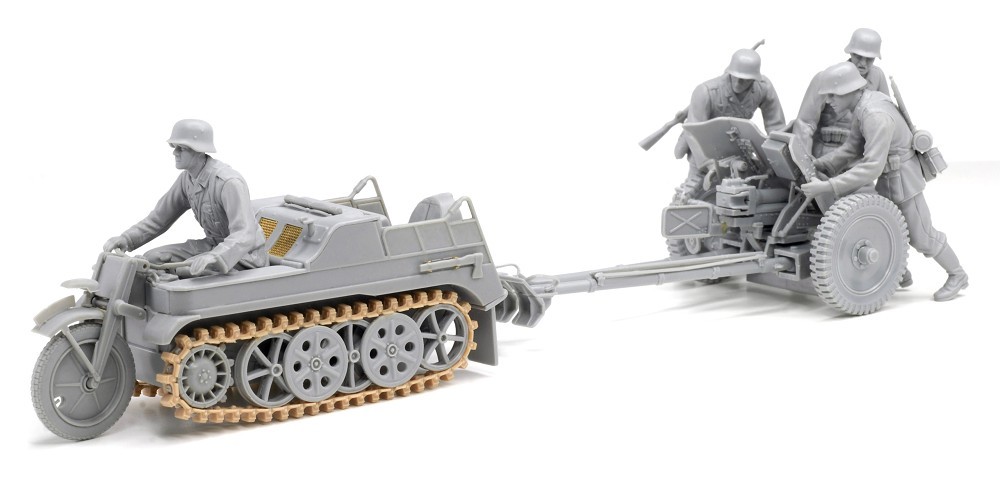 Sd.Kfz.2 Kettenkrad late production & 3.7cm PaK36 w/crew – Image 8