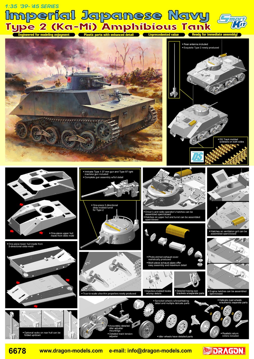 Imperial Japanese Navy Type 2 (Ka-Mi) Amphibious Tank – Image 2