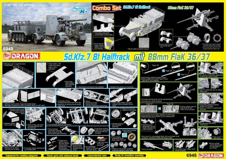 Sd.Kfz.7 8(t) Halftrack + 88mm FlaK 36/37 – Image 2