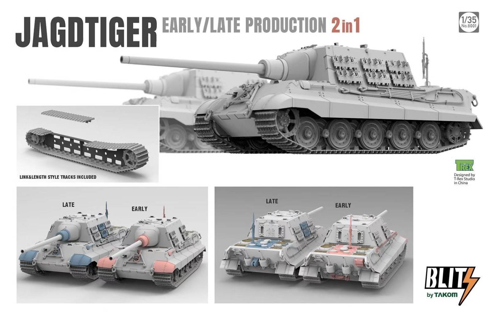 Sd.Kfz.186 Jagdtiger early/late production 2 in 1 – Image 2