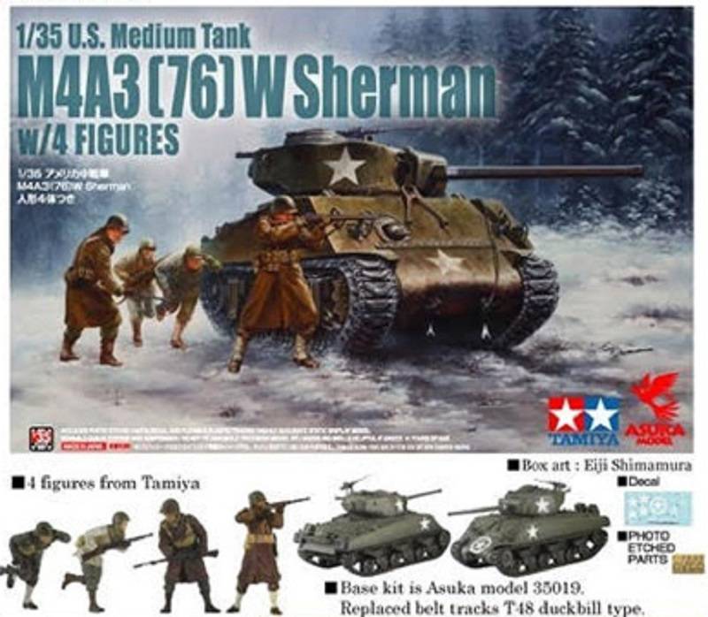 U.S. Medium Tank M4A3 (76) W Sherman w/4 Figures – Image 2