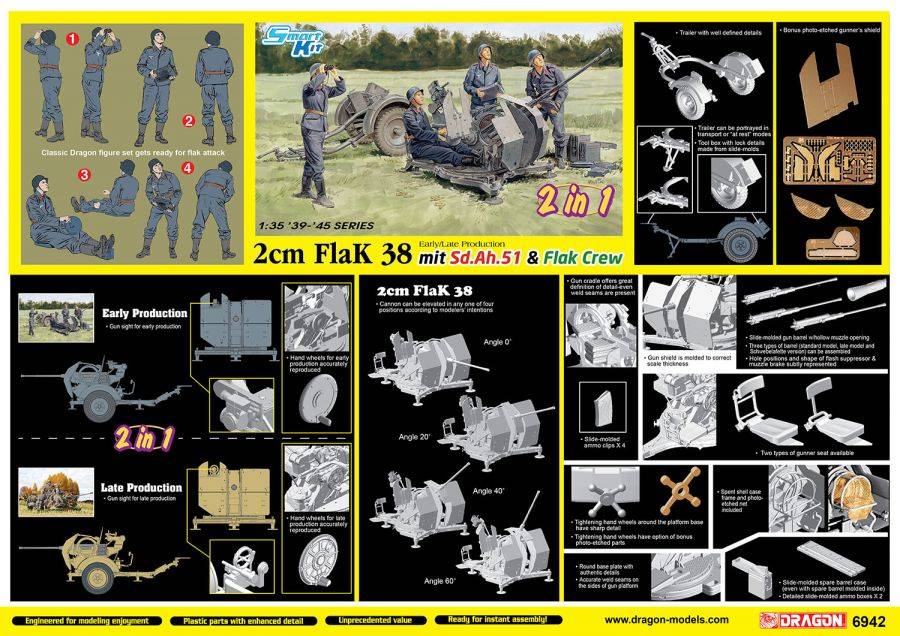 2cm FlaK 38 Early/Late Production mit Sd.Ah.51 and Flak Crew (2 in 1) – Image 2