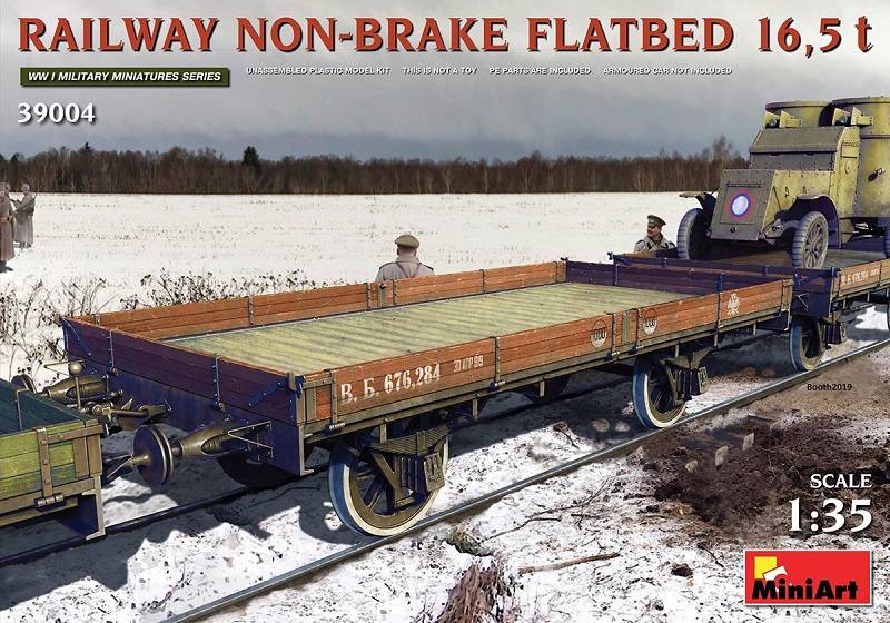 RAILWAY NON-BRAKE FLATBED 16,5 t