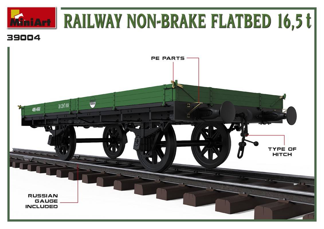 RAILWAY NON-BRAKE FLATBED 16,5 t – Image 3