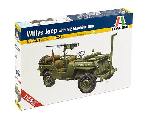 Jeep Willys avec mitrailleuse M2 1/24ème