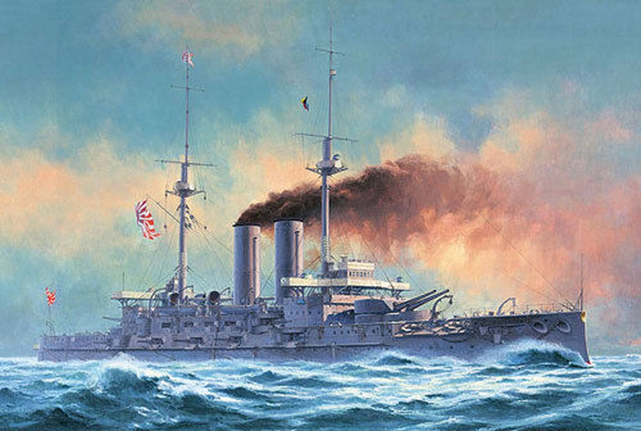 IJN Mikasa The Battle of Japan Sea with 2 Figures – Image 2
