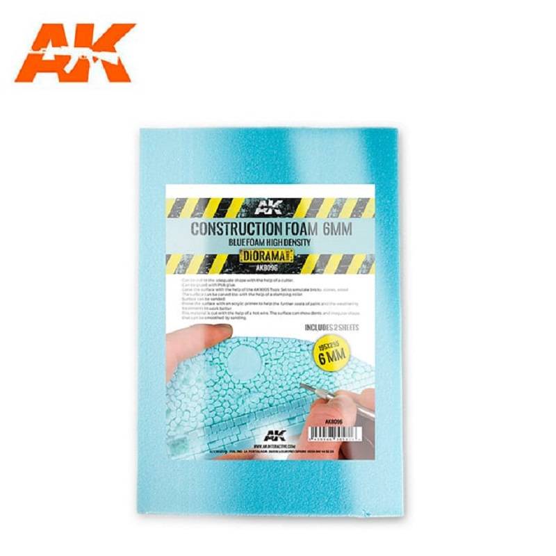 Construction Foam 6mm blue foam high density 195x295mm