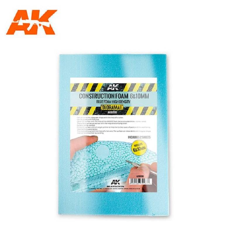 Construction Foam 6 and 10mm blue foam high density 195x295mm