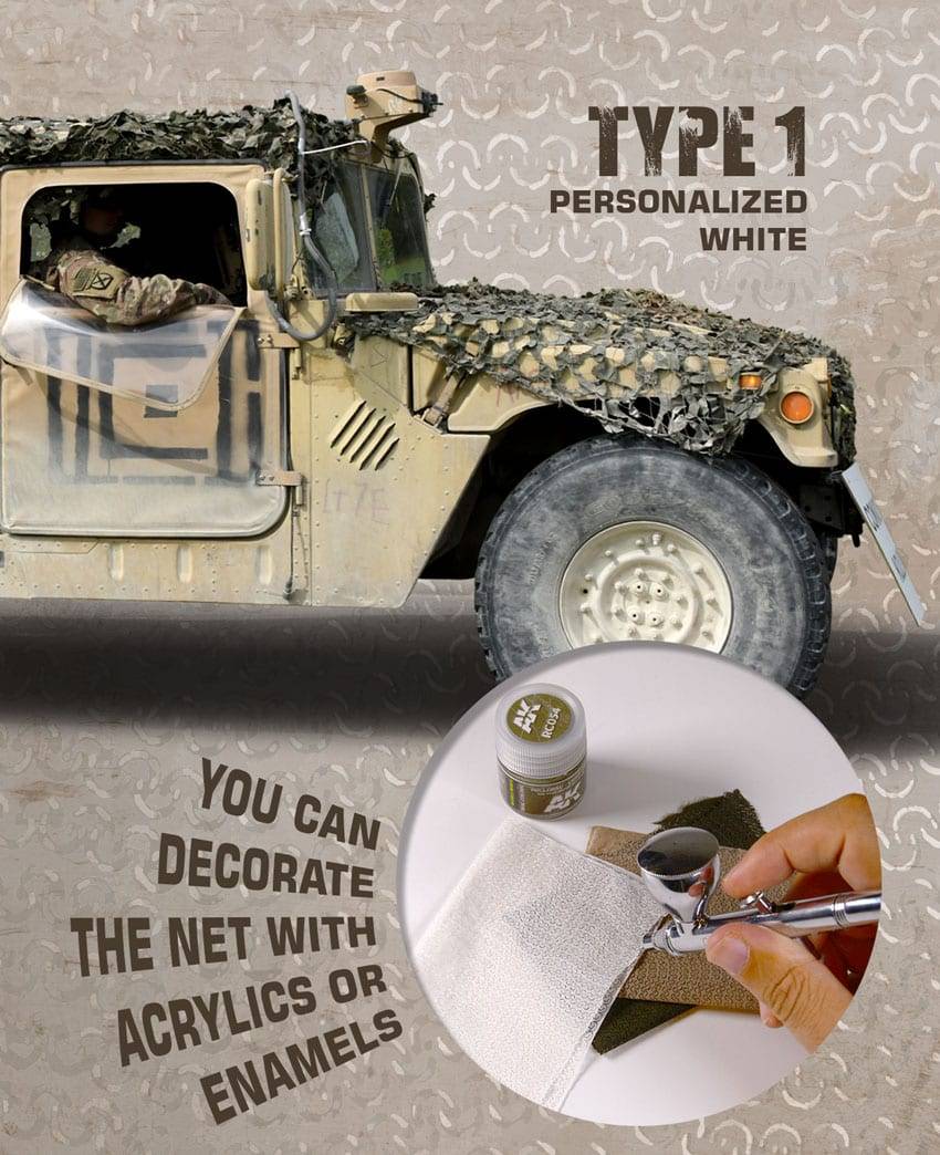 CAMOUFLAGE NET PERSONALIZED WHITE TYPE1 – Image 2