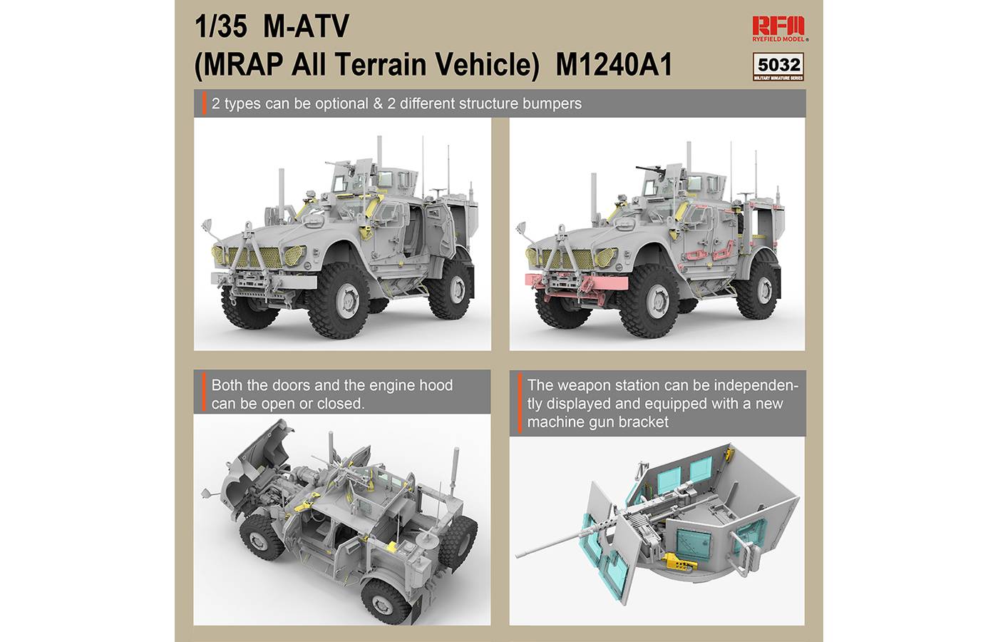 U.S MRAP All Terrain Vehicle M1240A1 M-ATV – Image 10