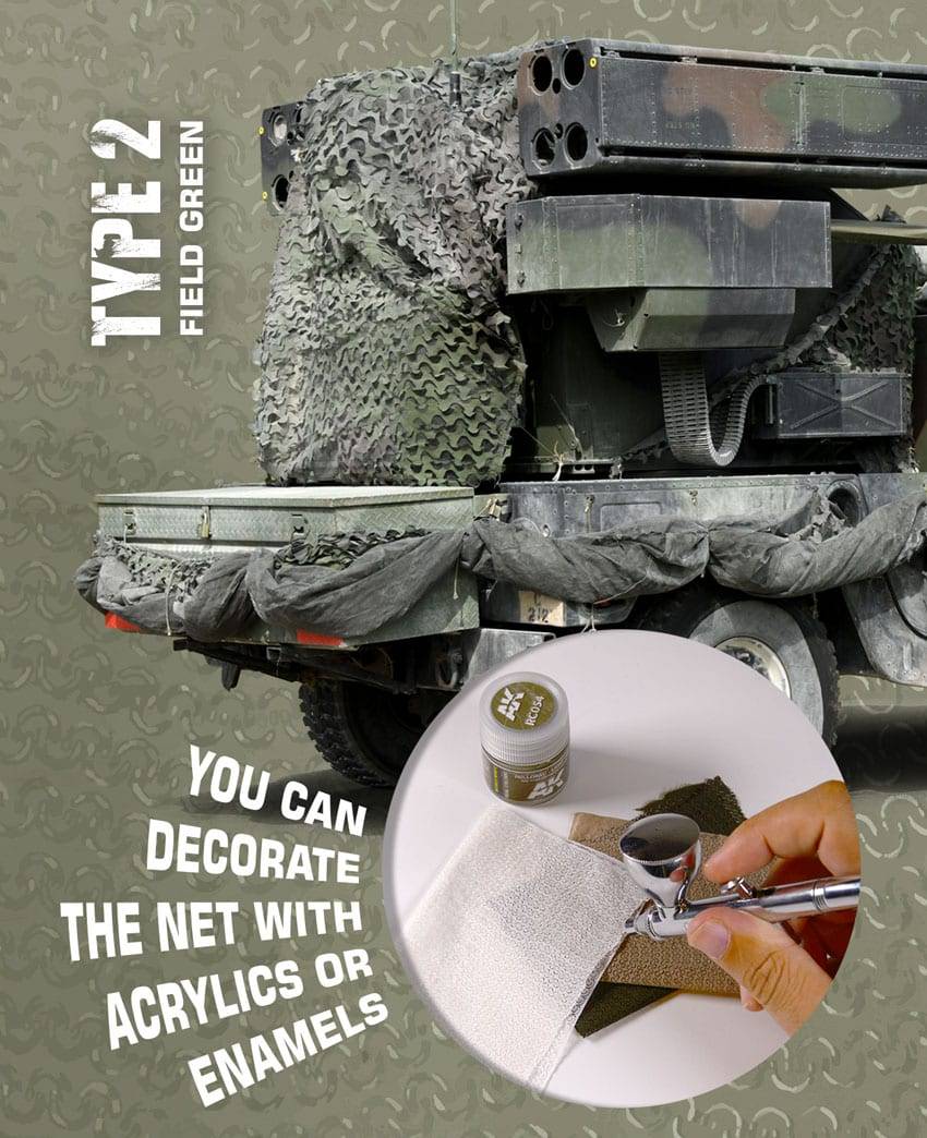 CAMOUFLAGE NET FIELD GREEN TYPE 2 – Image 2