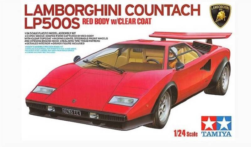 Lamborghini Countach LP500S Red Body w/Clear Coat